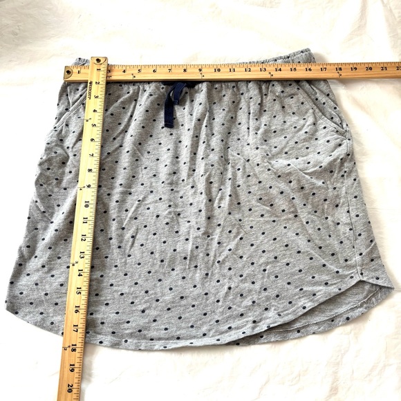 NWOT Boden Skirt Gray Polka Dot Cotton Elastic Waist SZ 10 - Picture 5 of 7